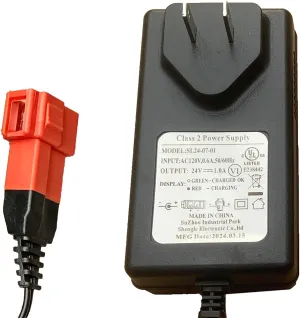 24 Volt 1A UL Listed Charger for Kids Ride On Cars, 24V Kids car Battery Replacement trax car SUV,peg perego, Electric Ride On Toys,Ride On Truck,Square Plug,Direct Charging of The Battery