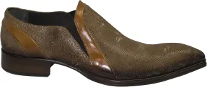 598M Italian Cognac Slip on Shoes w/Design