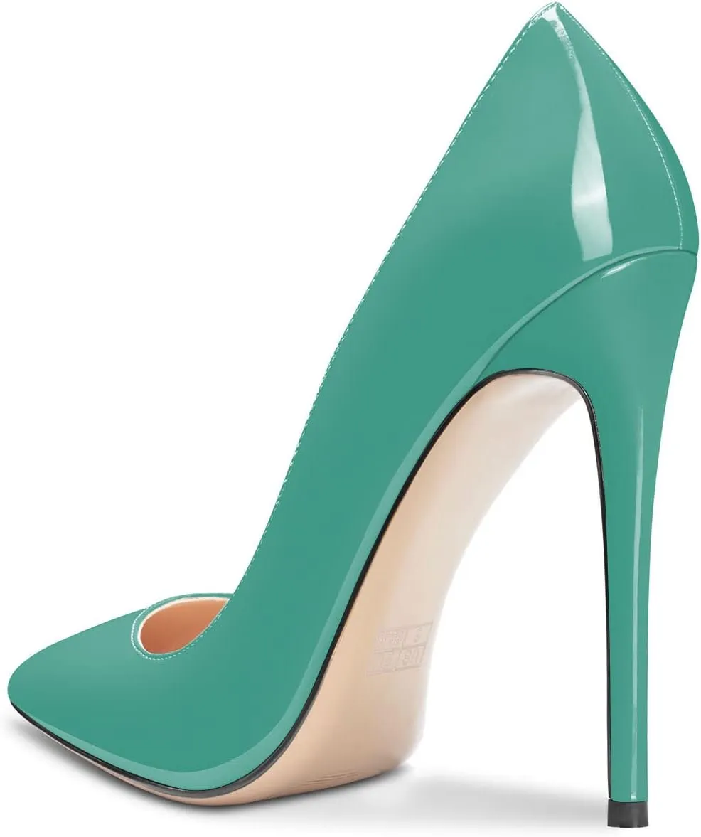 Aachcol Women Stiletto High Heel Close Pointed Toe Pumps Slip-on Wedding Party Sexy Cute Shoes