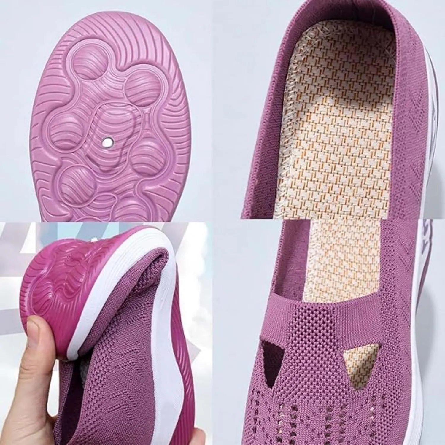 Addenno Womens Shoes, Enjerr Orthopedic Shoes Womens, Women's Casual Breathable Slip on Orthopaedic Walking Sneakers