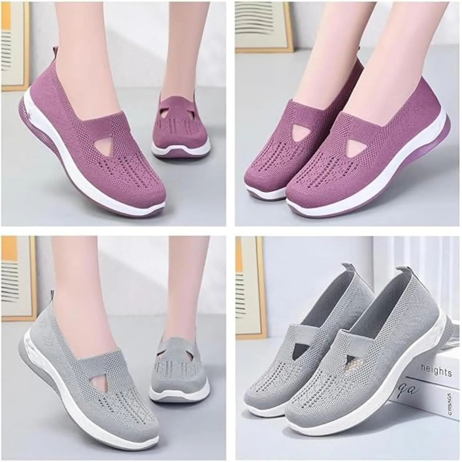 Addenno Womens Shoes, Enjerr Orthopedic Shoes Womens, Women's Casual Breathable Slip on Orthopaedic Walking Sneakers
