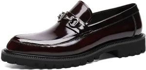 ADMLZQQ Men's Dress Shoes, Mens Oxford Shoes, Leather Stylish Slip-On, Business Casual Formal Shoe