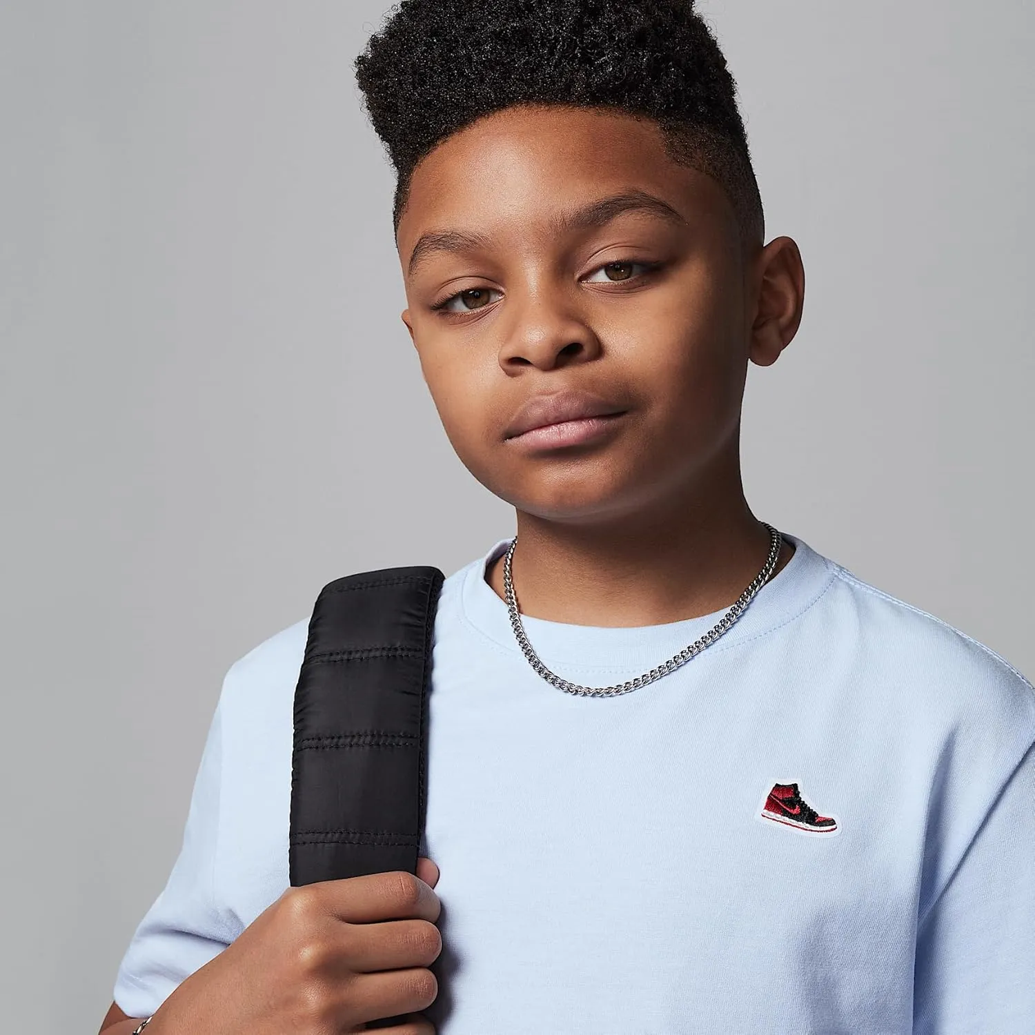 Air Jordan 1 Big Kids' Patch T-Shirt (Hydrogen Blue, 95C899-U3C)
