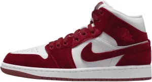 Air Jordan 1 Mid SE Women's Shoes (FZ3334-100, White/Black/White/Team Red) Size 8