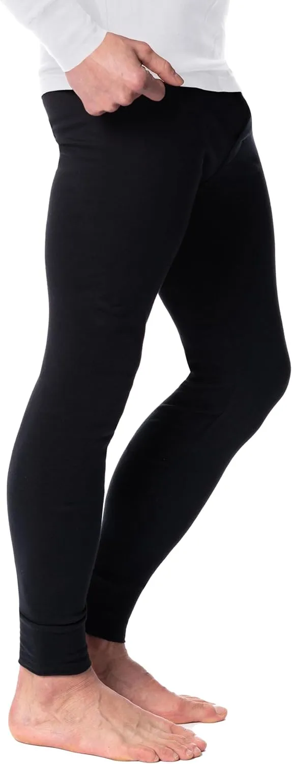 AMERICAN HEAVEN Mens Base Layer Long Pants | 100% Cotton Thermal Leggings | Multi Pack Colors