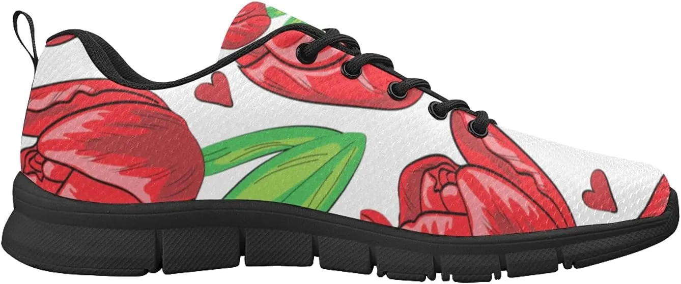 ANANGTEE Red Buffalo Tart Womens Sneakers Fashion Casual Comfortable Lightweight Breathable Arch Support Slip On Non-Slip Tennis Shoes Walking Shoes