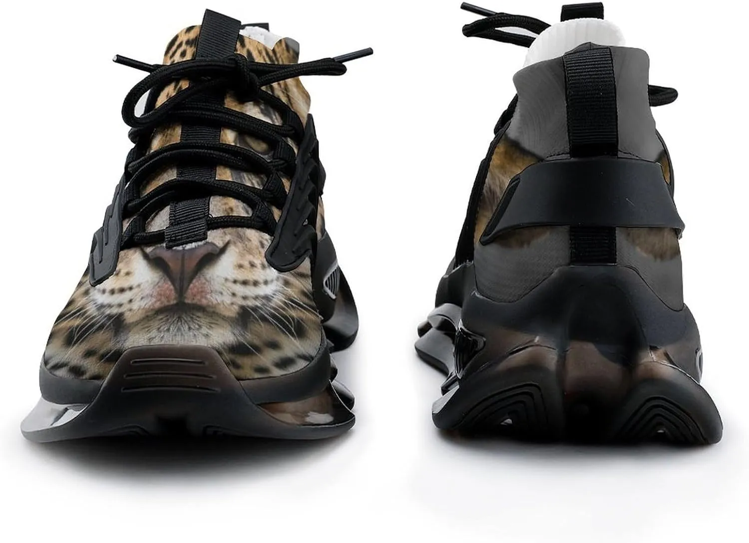 Animal Face Walking Shoes for Men Lightweight Tennis Fashion Elastic Sports Shoes Cushion Basketball Shoes