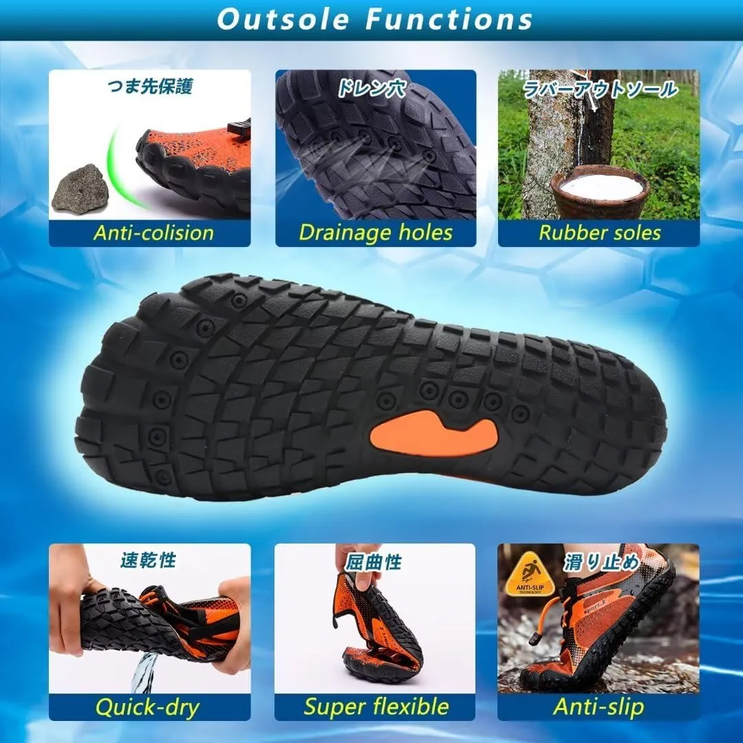 Ansbowey Water Shoes Mens Womens Quick-Dry Lightweight Barefoot Athletic Shoes for Beach Walking, Stream Trekking, Swimming Pool, Snorkeling, Driving, Jogging, Boating