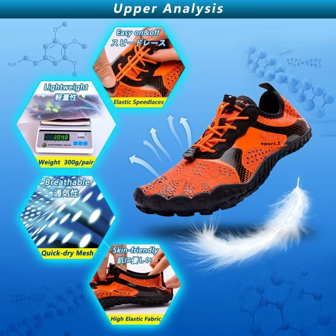 Ansbowey Water Shoes Mens Womens Quick-Dry Lightweight Barefoot Athletic Shoes for Beach Walking, Stream Trekking, Swimming Pool, Snorkeling, Driving, Jogging, Boating