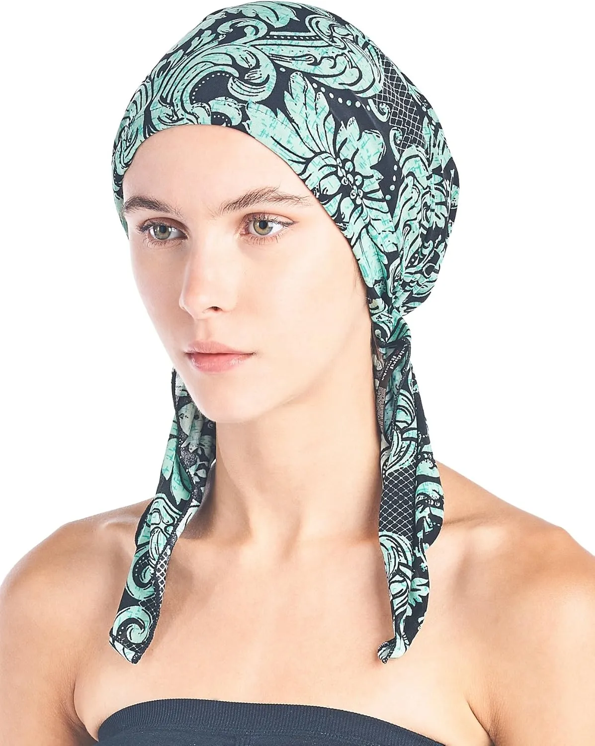 Ashford & Brooks Pre Tied Bandana Turban Chemo Head Scarf Sleep Hair Cover Hat