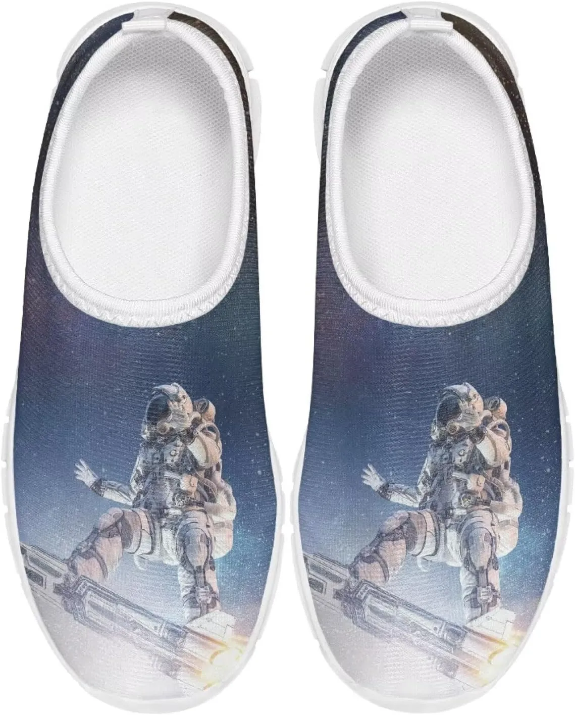Astronaut Print Shoes for Teen Boys Slip-On Sneakers, Light, Breathable, Non-Slip, for School, Outing, Tennis