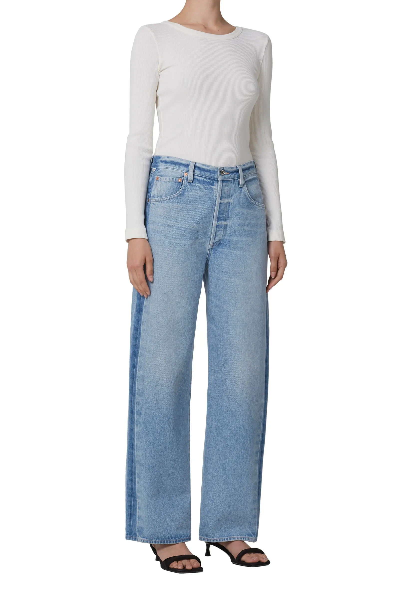 Ayla Baggy Jeans Tuxedo Skylights