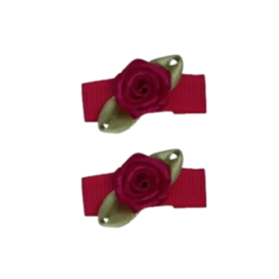 Baby Non Slip Hair Clip - Mini Rose (13 Colours)