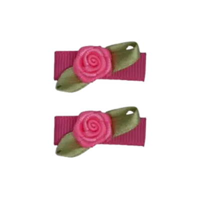 Baby Non Slip Hair Clip - Mini Rose (13 Colours)
