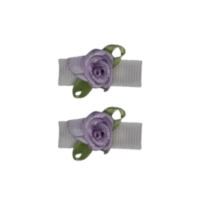 Baby Non Slip Hair Clip - Mini Rose (13 Colours)