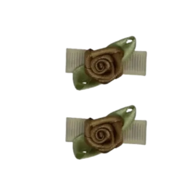 Baby Non Slip Hair Clip - Mini Rose (13 Colours)
