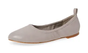 Ballet Topline Grey Leather High-trust Soft Flats Sole Flexible Elastic Iris 1.State Unique assortment Salen