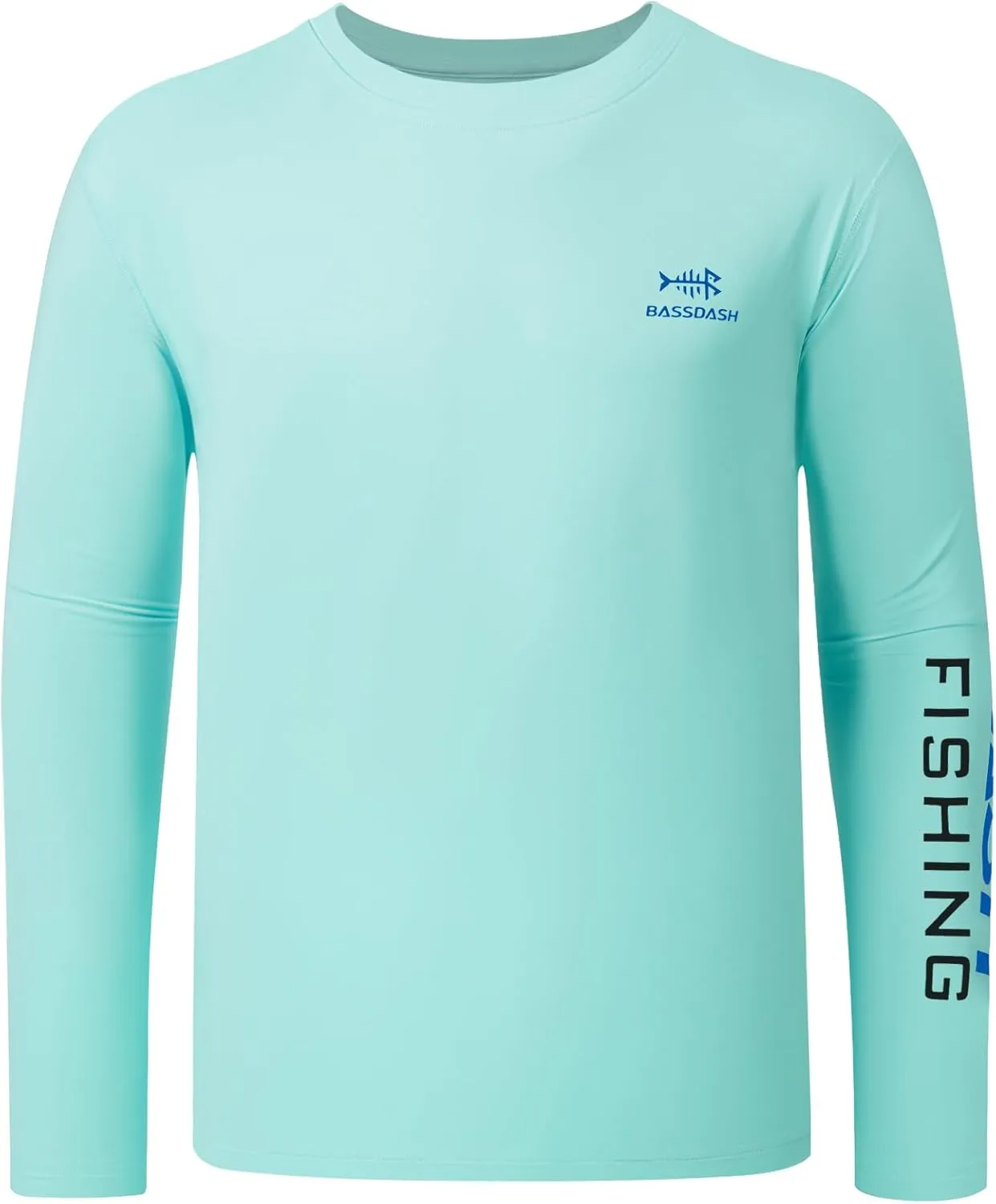 BASSDASH Men’s UPF 50  Sun Protection Long Sleeve Shirts Quick Dry Performance SPF UV Shirt for Outdoors Fishing Hiking FS31M