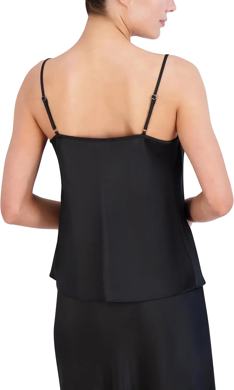 BCBGMAXAZRIA Women's Cowl Neck Sleeveless Pullover Satin Cami Top