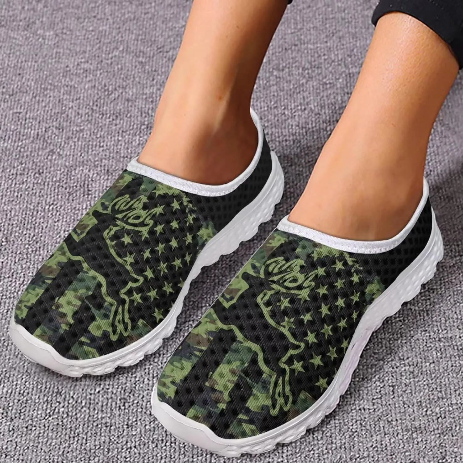 Belidome Slip On Sneakers Clipper Shoes for Women Men Casual Comfortable Walking Running Footwear