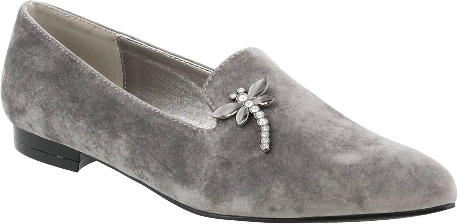 Bellini Women's Dragonfly Black Velvet Flat