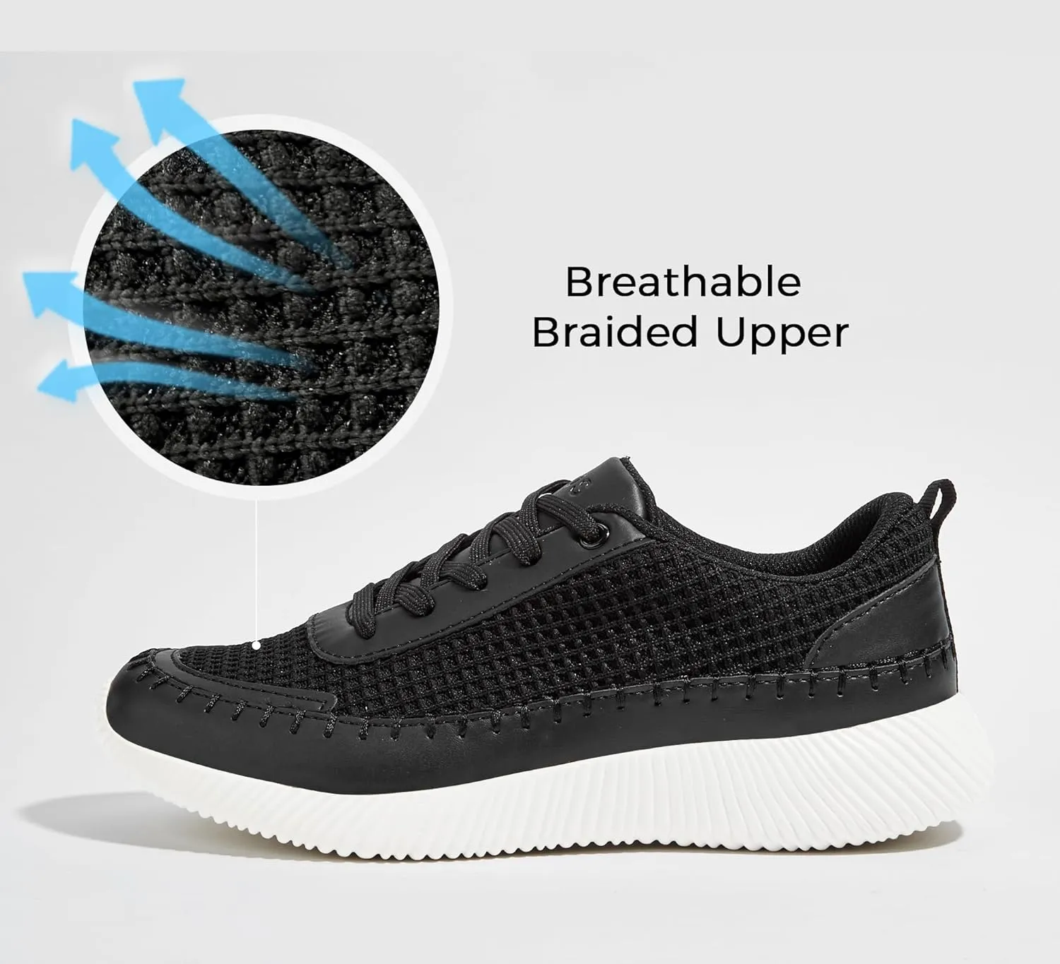 BELOS Women's Glitter Shoes Sparkly Lightweight Metallic Sequins Tennis Shoes Casual Retro Braided Walking Shoes