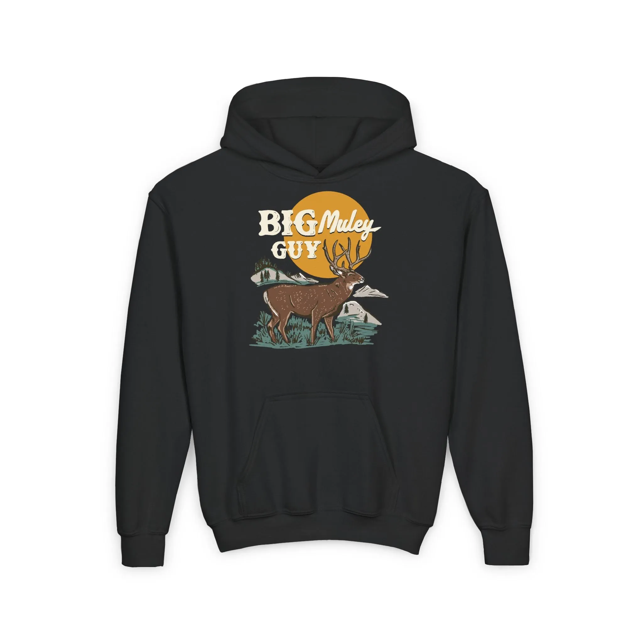 Big Mule Deer Guy Kids Hoodie