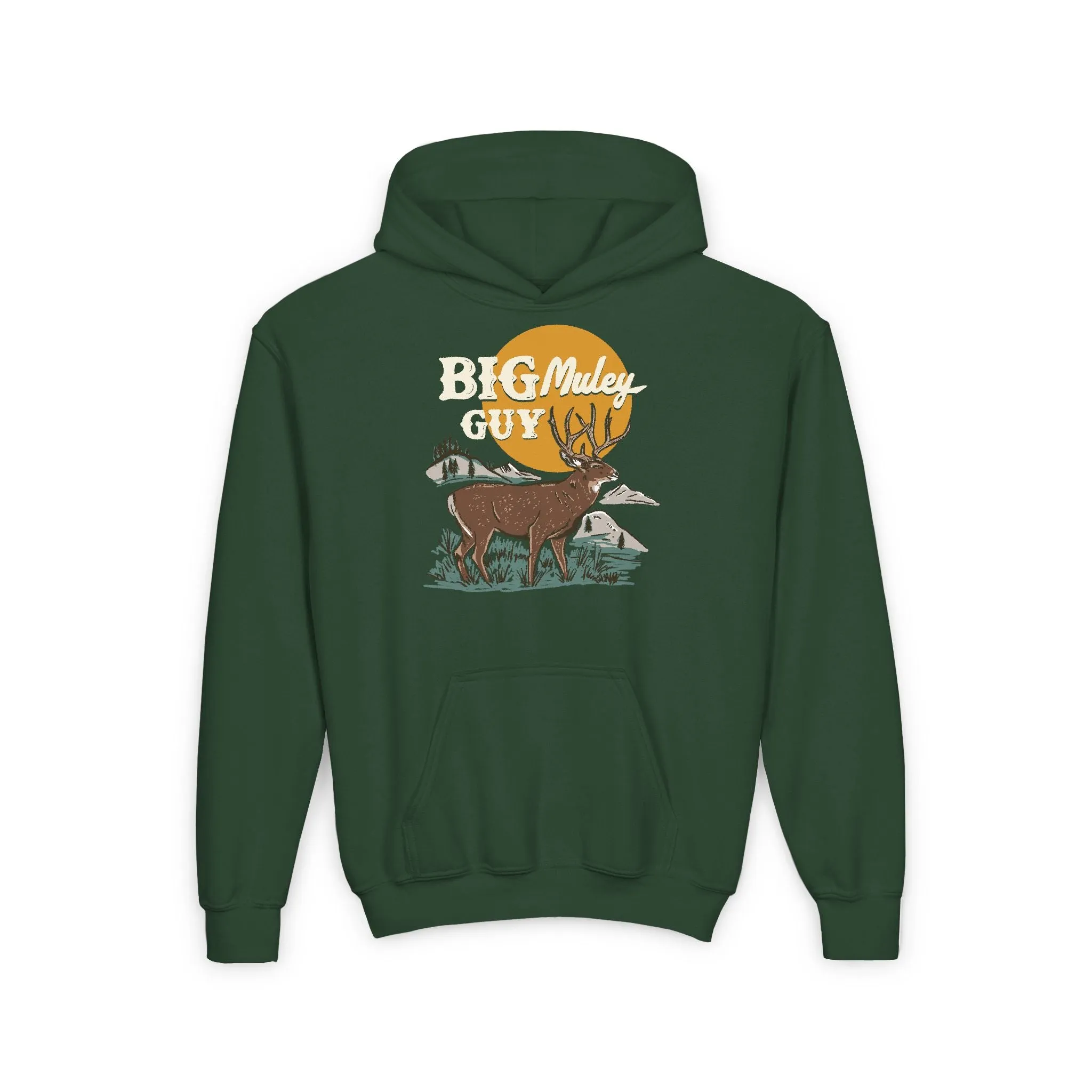 Big Mule Deer Guy Kids Hoodie
