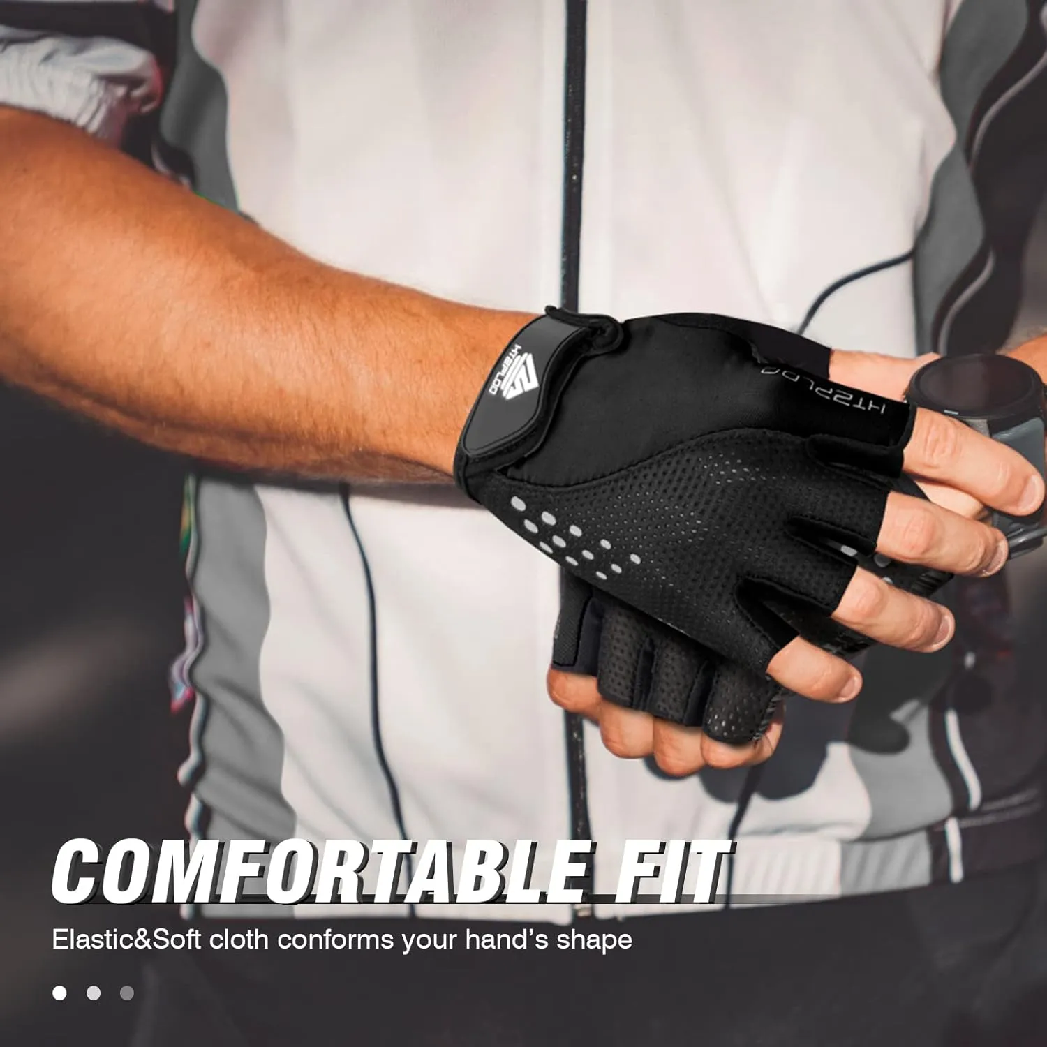 Bike Gloves Cycling Gloves Biking Gloves for Men Women with Anti-Slip Shock-Absorbing Pad,Light Weight,Nice Fit,Half Finger Bicycle Gloves