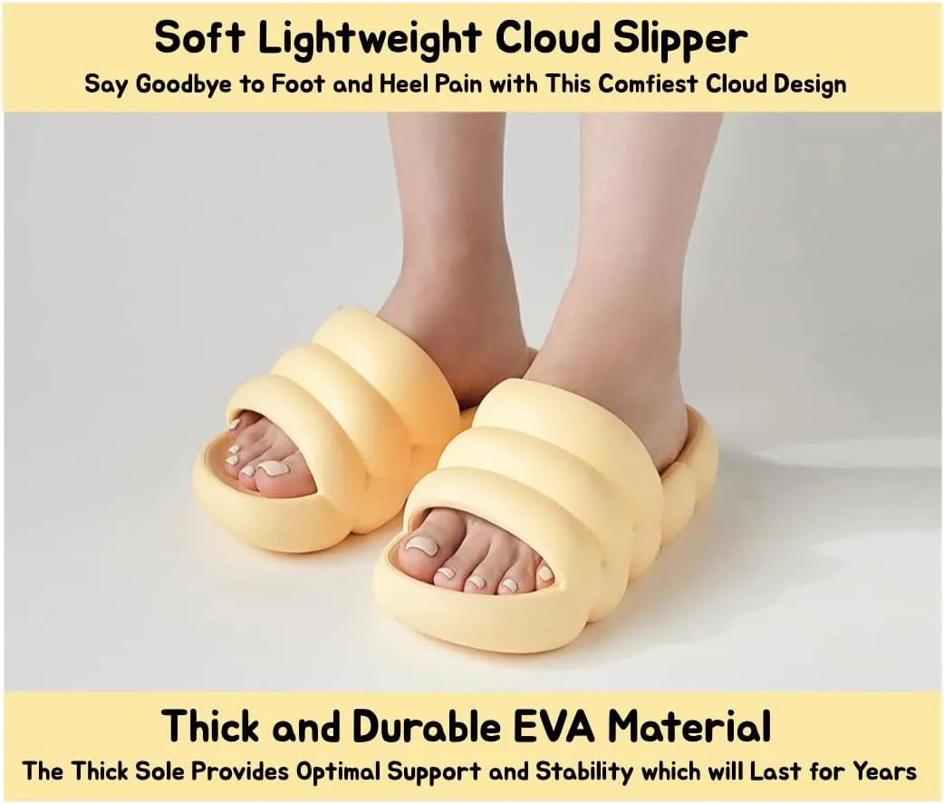 Billows Cloud Slippers for Women | Cloud Maternity Slippers | Indoor Outdoor Bubble Slides | Cloud Slides Women | Comfortable Light Non-Slip Womens Cloud Slippers | Multi-purpose Pillow Slides | Waterproof Cloud Slippers | Women Cloud Slides