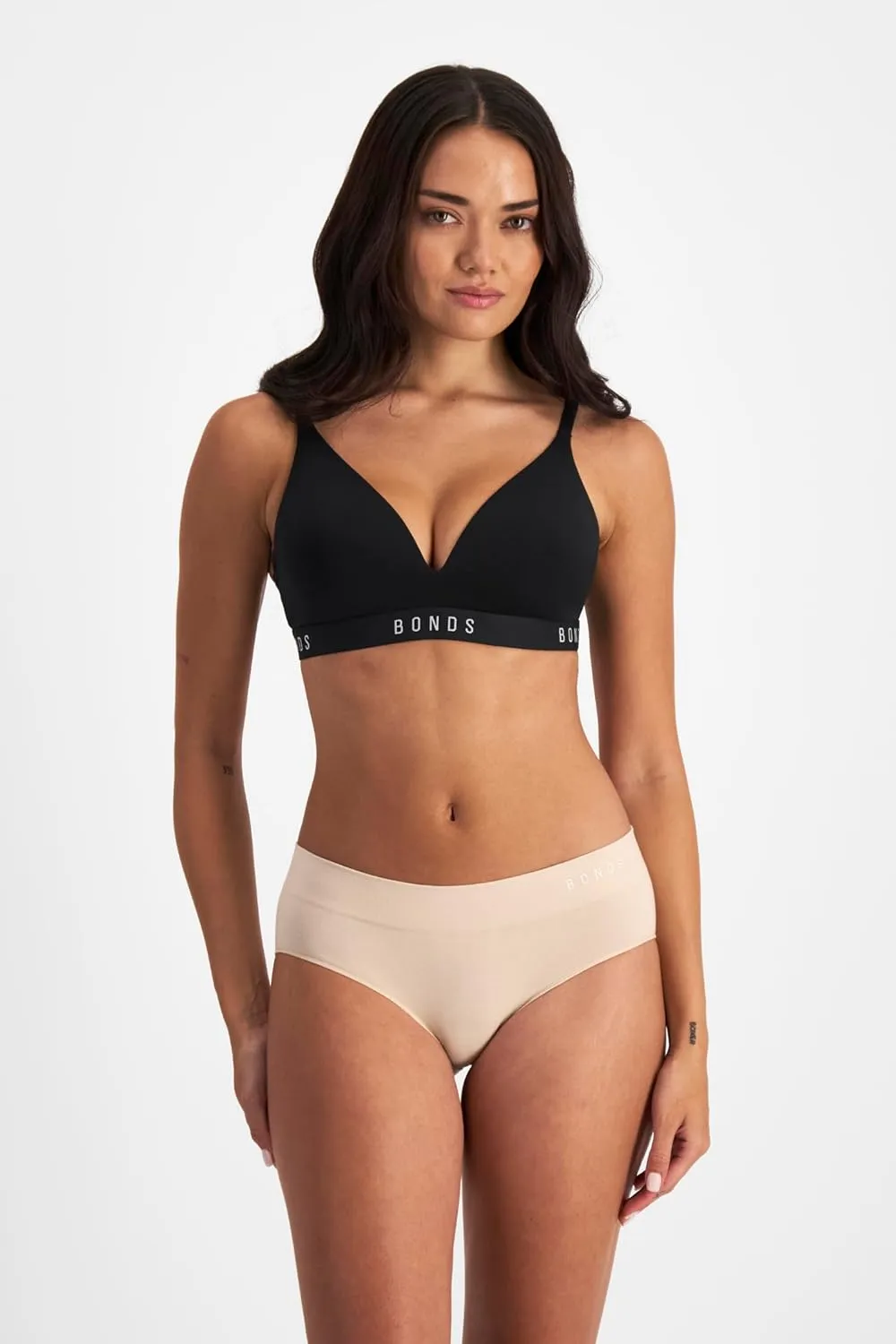 Bonds Seamless Invisi Brief Underwear in Cotton-Rich Blend for Women, 3-Pack