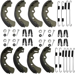 Brake Shoes Front&Rear All Springs Pins Left&Right for Kawasaki Mule 3000 3010 3020 4000 4010 KAF620 KAF950 Diesel 2001-2021