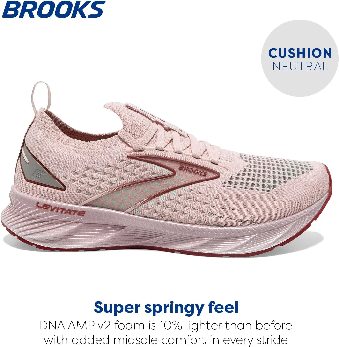 Brooks Women’s Levitate Stealthfit 6 Neutral Running Shoe