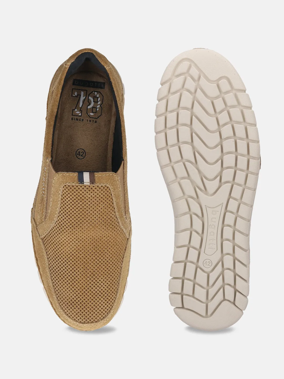 bugatti Cognac Premium Leather Slip-On