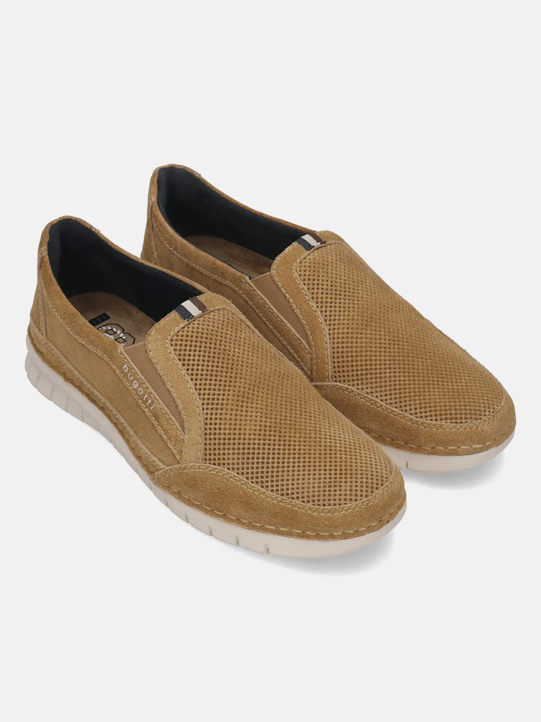 bugatti Cognac Premium Leather Slip-On