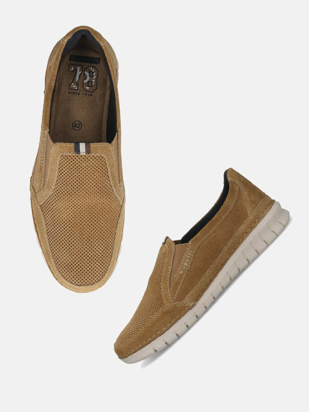 bugatti Cognac Premium Leather Slip-On