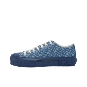 Burberry Low Top Skateboard Shoes 'Denim Blue'