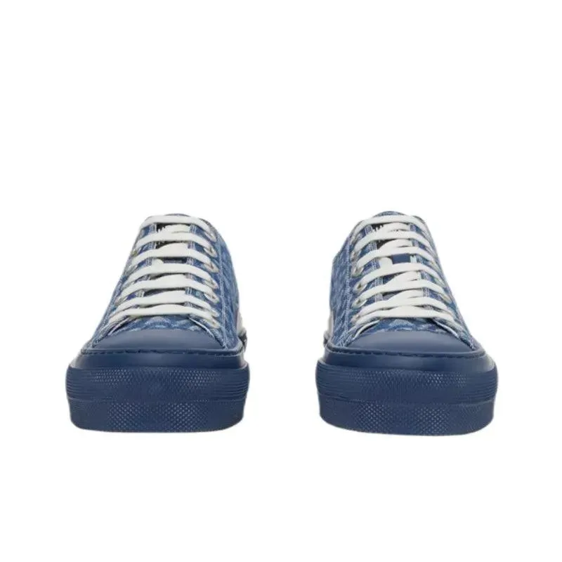 Burberry Low Top Skateboard Shoes 'Denim Blue'