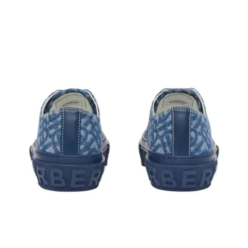 Burberry Low Top Skateboard Shoes 'Denim Blue'