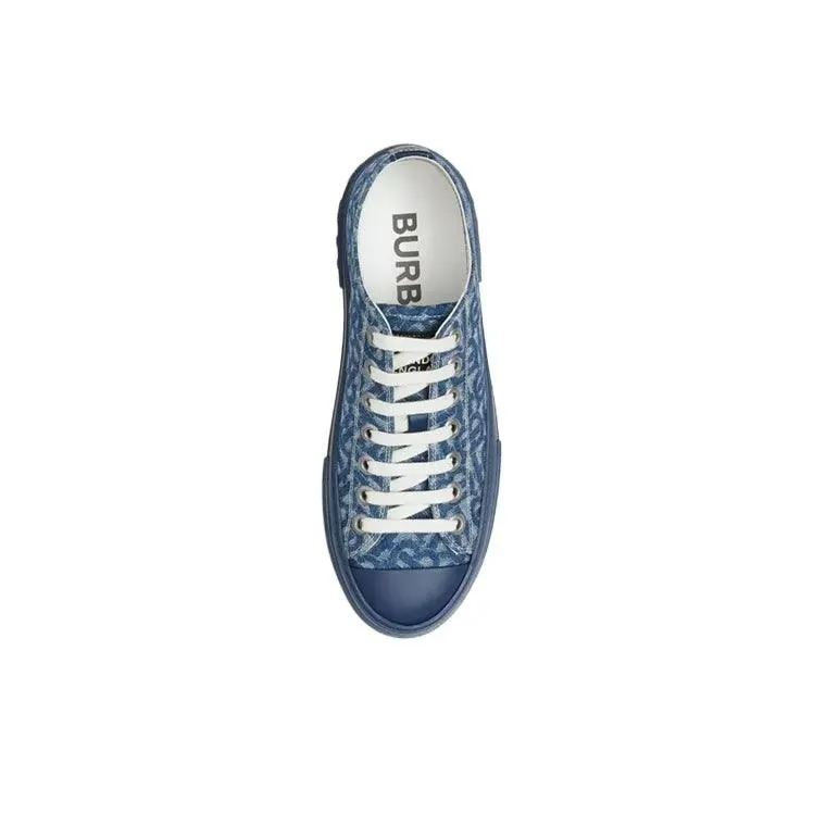 Burberry Low Top Skateboard Shoes 'Denim Blue'