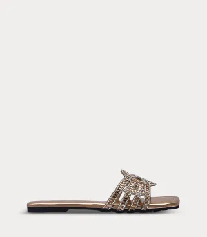 BW10332-CHAMPAGNE-Women Flat Slipper