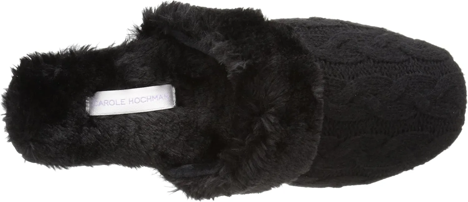 Carole Hochman Women's Cashmere Plushfill Cable Knit Mule