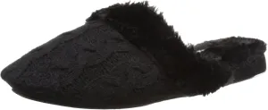 Carole Hochman Women's Cashmere Plushfill Cable Knit Mule