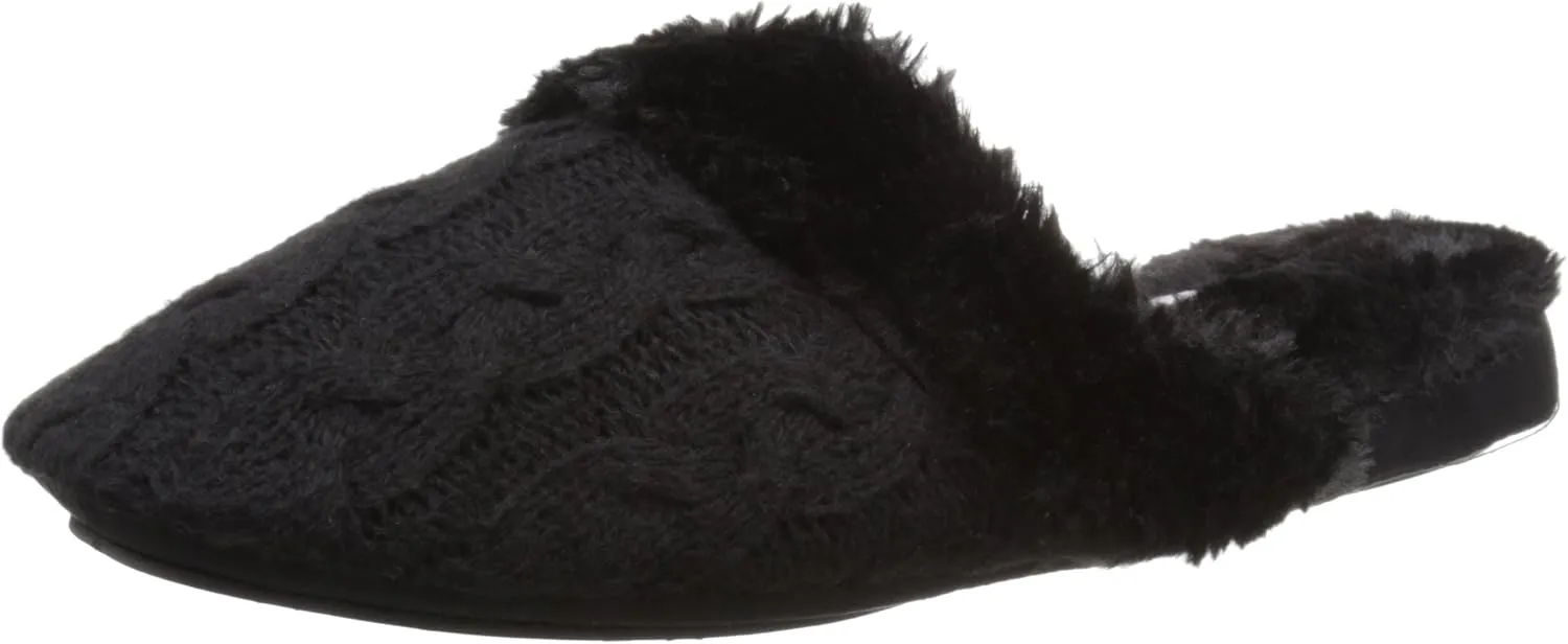 Carole Hochman Women's Cashmere Plushfill Cable Knit Mule