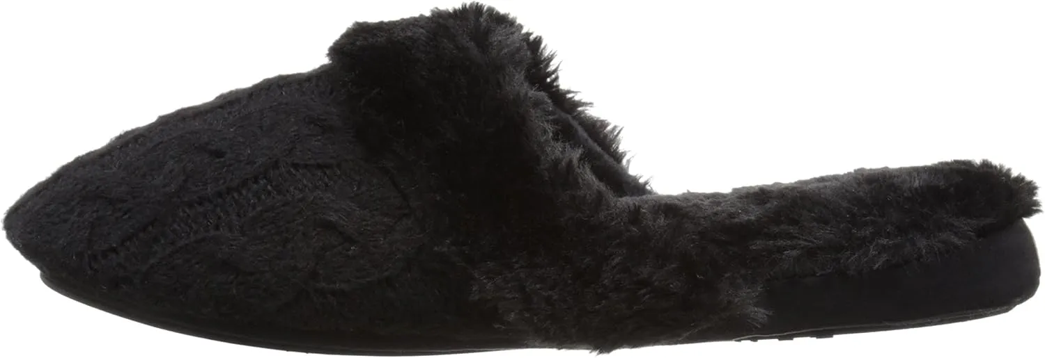 Carole Hochman Women's Cashmere Plushfill Cable Knit Mule