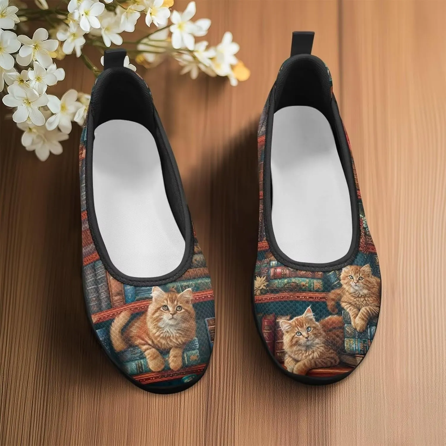 Casual Shoes for Women Trendy Slip On Sneakers Round Toe Flats for Women