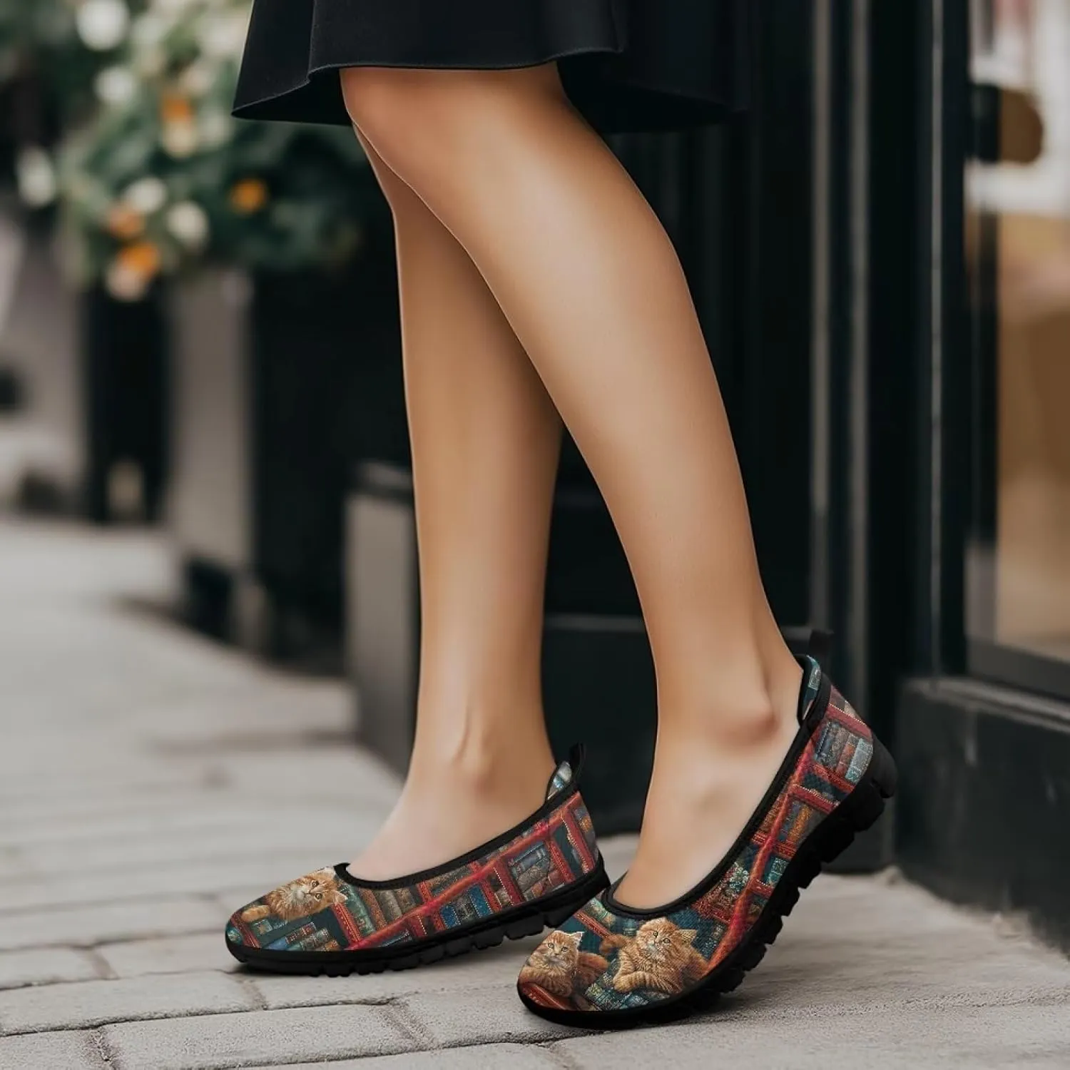 Casual Shoes for Women Trendy Slip On Sneakers Round Toe Flats for Women