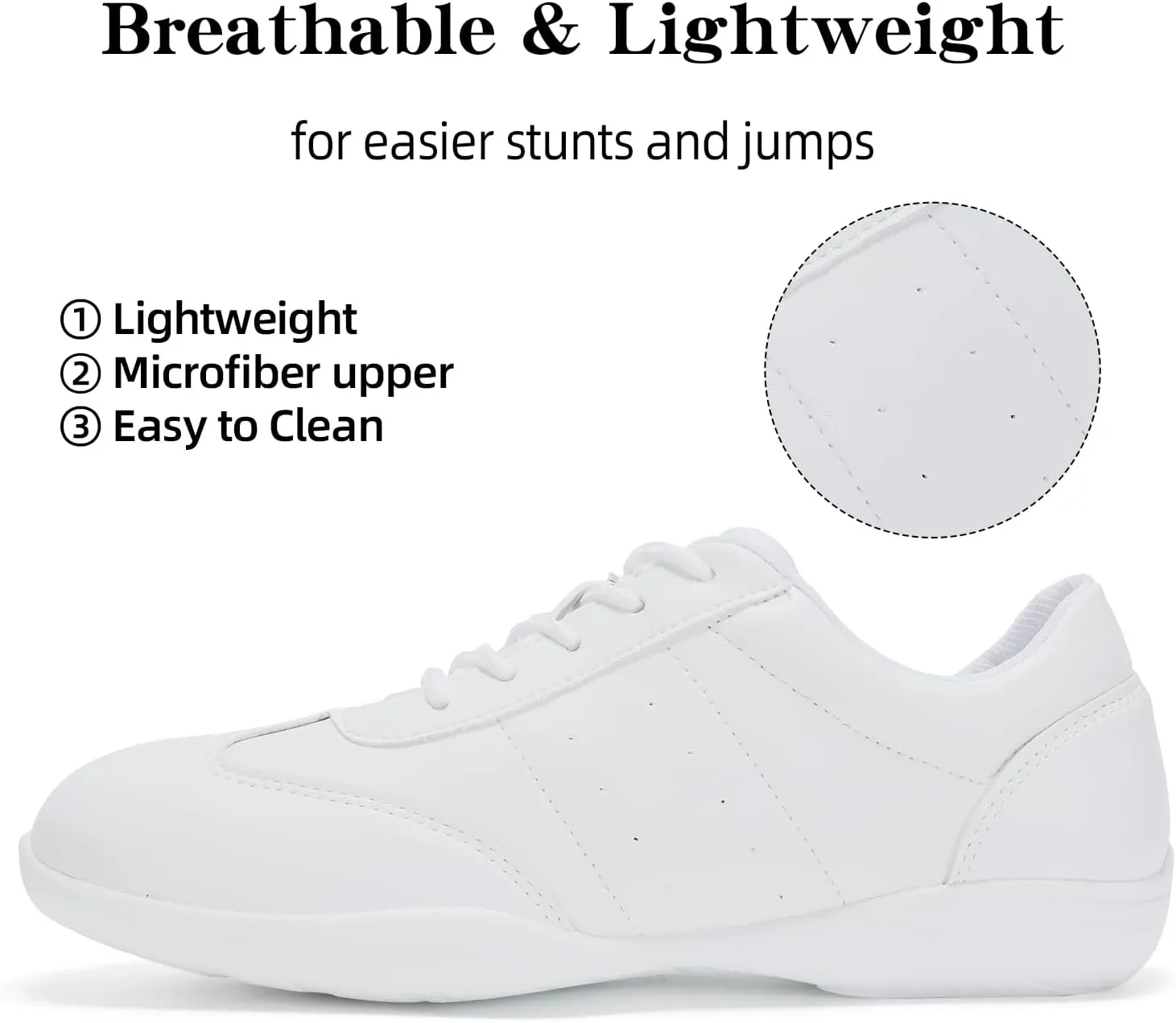 Cheer Shoes Girls Lightweight Comfortable Dance Cheerleader Sneakers