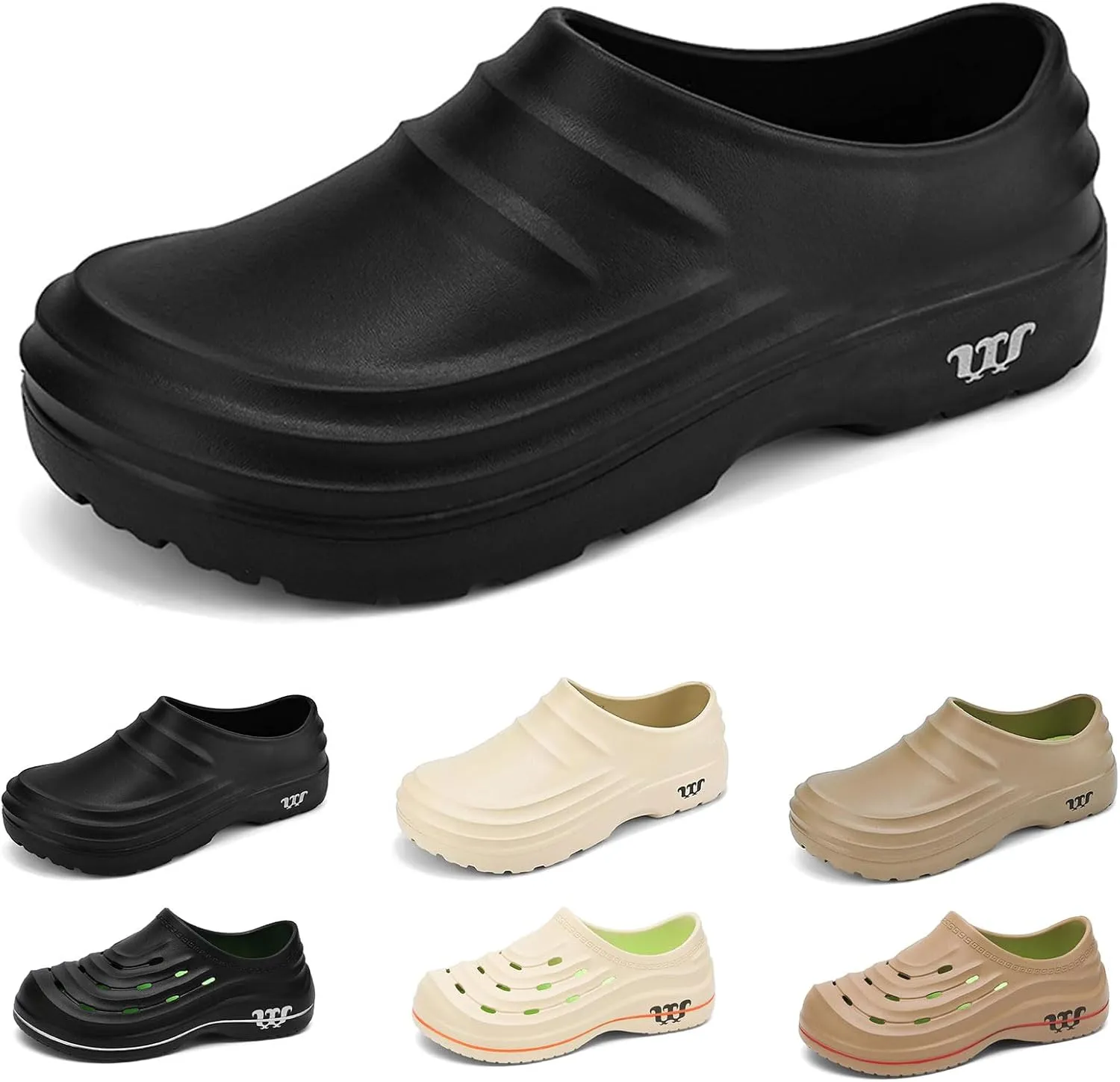 Chef Shoes for Women Men, Unisex Non Slip Work Shoes, Slip Resistant Lightweight Waterproof Outdoor Armadillo Clogs