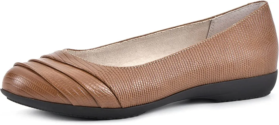 Clara Tan/Es-print Ballet Flats Cliffs Slip-On Protected Mountain High-security By Rounded White Toe